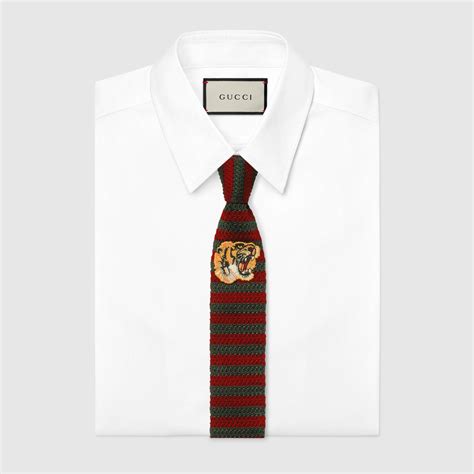 gucci tiger underknot tie.